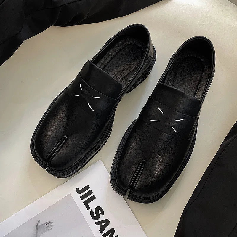 2026 New arrival Split Toe Shoes Tabi Shoes Loafer for Men and Women Split Toe Thick Sole Casual Genuine Leather Shoes