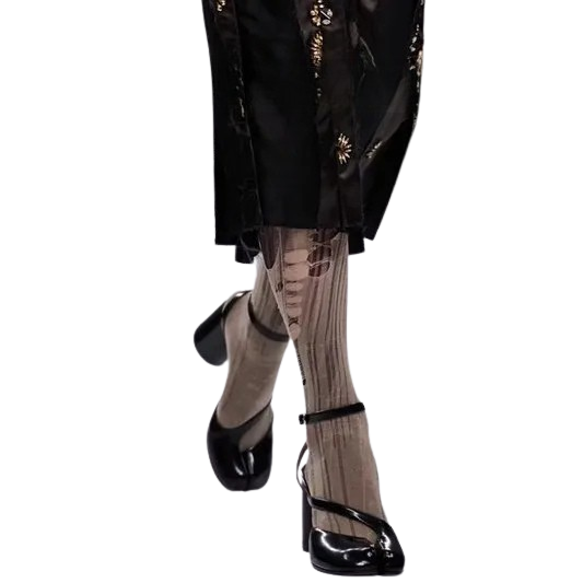 2025 New Women's Wrapped Toe Sandals Black Split Toe Thick Heel Back Strap Shallow Large Size Casual Women Large Size Tabi Shoes